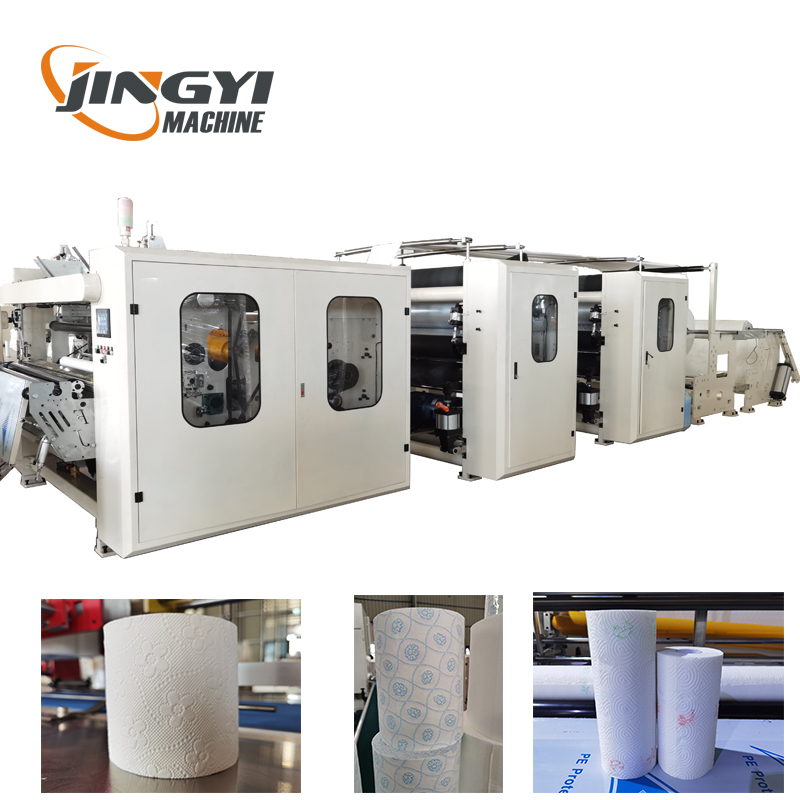 Fully Automatic Kitchen Towel And Toilet Paper Rolls Production Line 