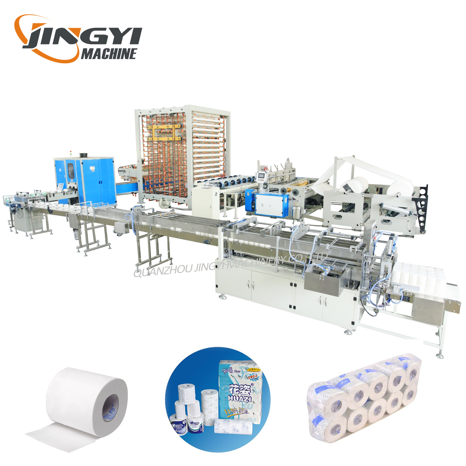 Fully Automatic Kitchen Towel And Toilet Paper Rolls Production Line 