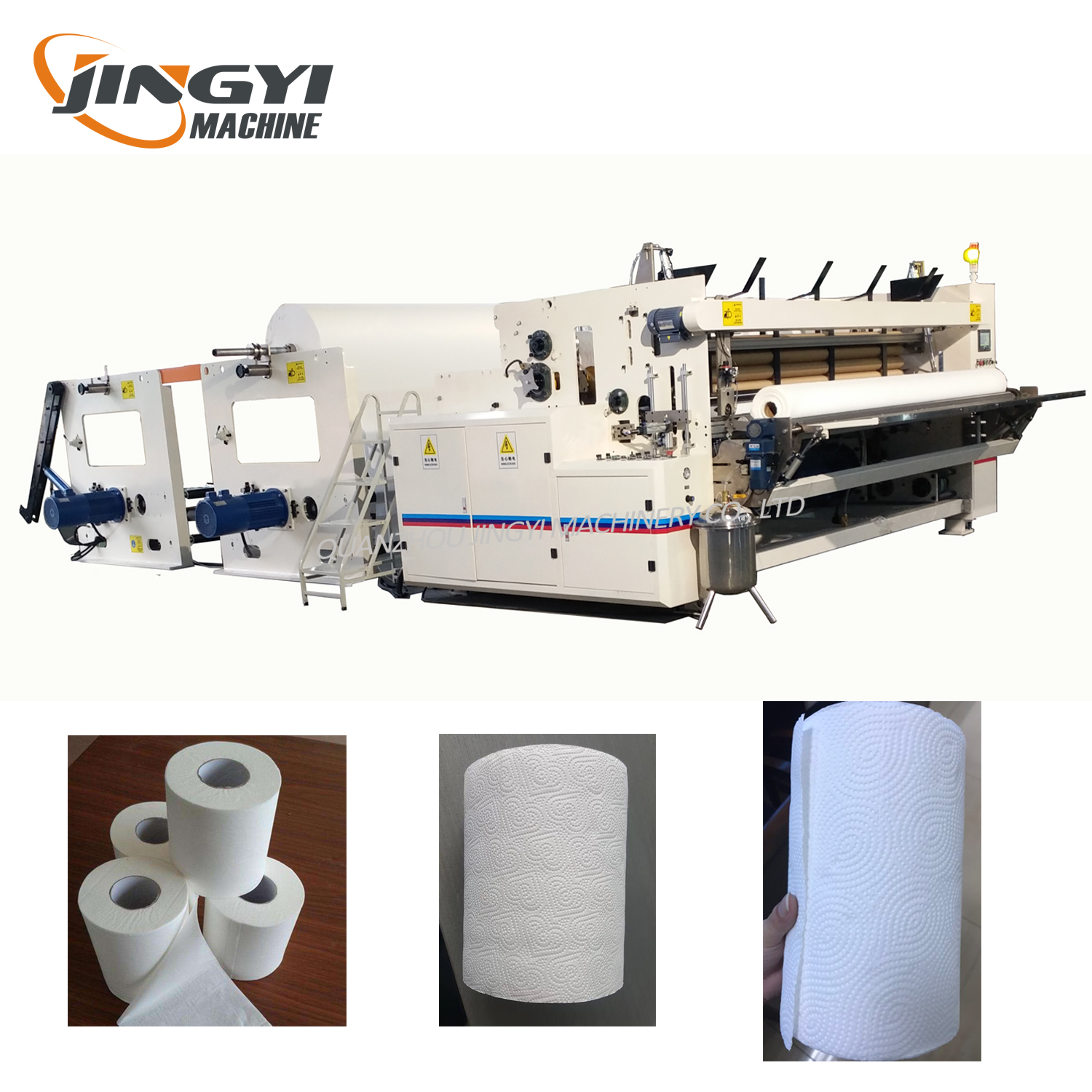 Full Automatic Maxi Roll Kitchen Towel Toilet Tissue Paper Making Machine for Sale